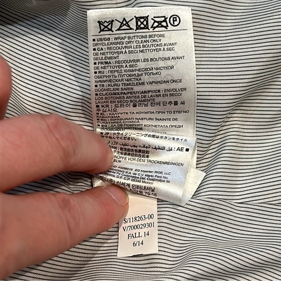 Banana Republic Factory Wool Blend Tweed Blazer size 2 Double Button Oatmeal - Picture 5 of 9